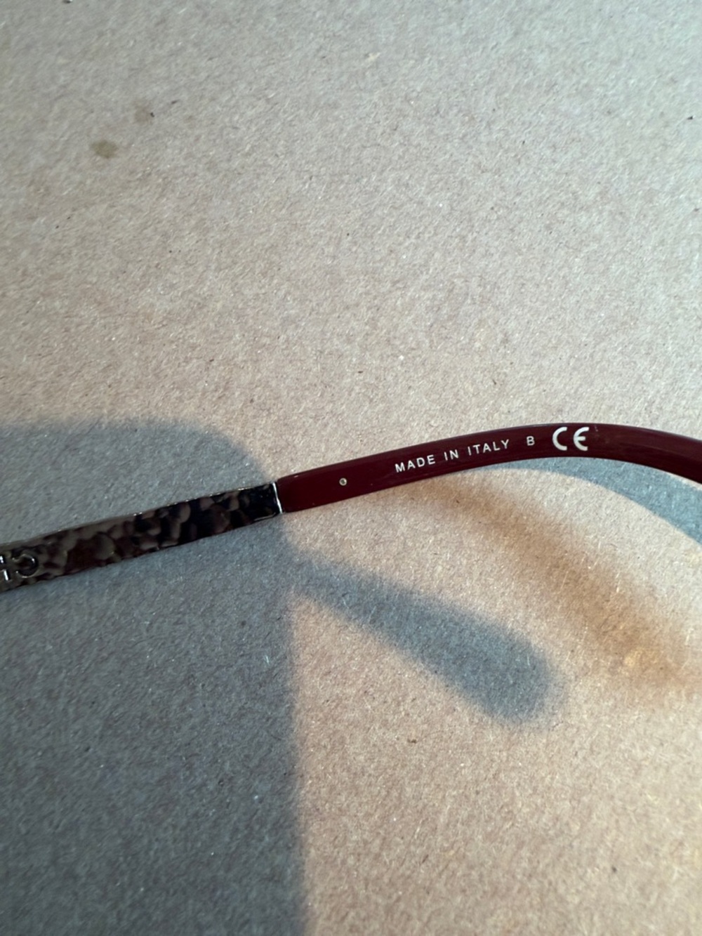 Chanel optical grade Frames/Burgundy color/hematite textured side arms NWT - Picture 3 of 9
